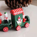 Enfeite Decorativo de Natal Trenzinho em Madeira com 7 Vagões 42cm X 5,5cm X 3,5cm