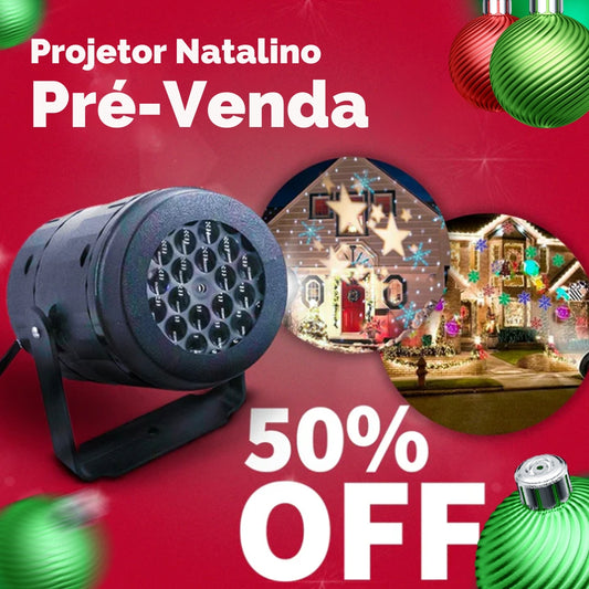 Projetor de Luz de Natal - Lancamento 2026 (PRÉ BLACK FRIDAY)