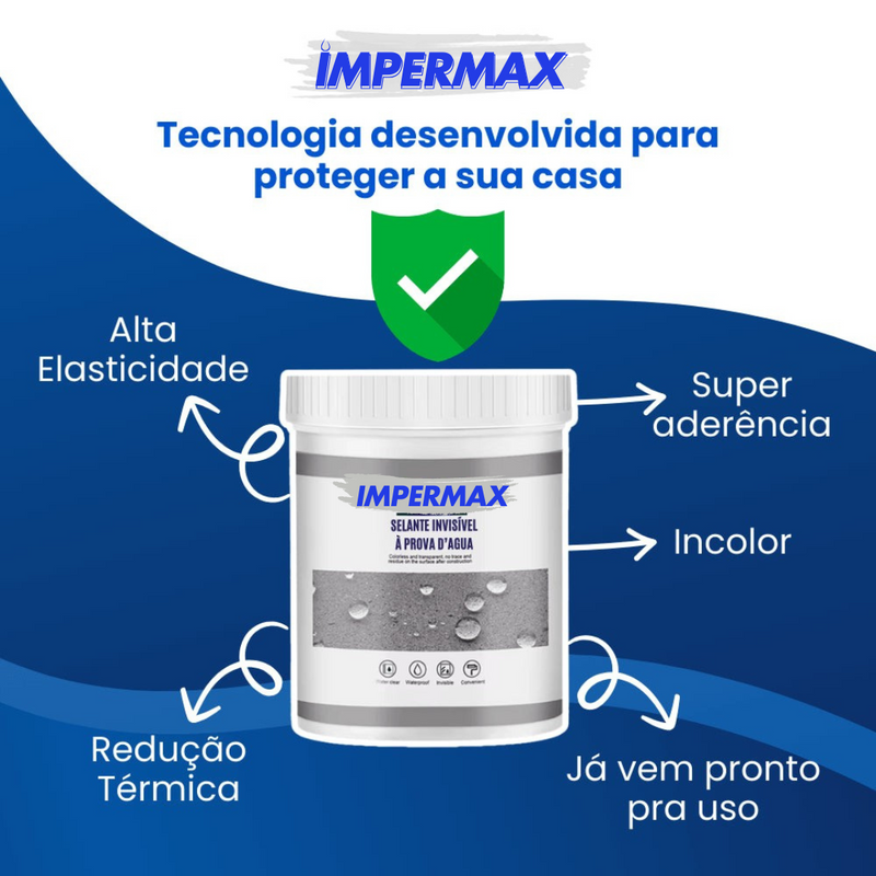 IMPERMAX - Impermeabilizante para Infiltrações e Vazamentos - Pincel Grátis