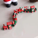 Enfeite Decorativo de Natal Trenzinho em Madeira com 7 Vagões 42cm X 5,5cm X 3,5cm