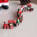 Enfeite Decorativo de Natal Trenzinho em Madeira com 7 Vagões 42cm X 5,5cm X 3,5cm