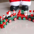 Enfeite Decorativo de Natal Trenzinho em Madeira com 7 Vagões 42cm X 5,5cm X 3,5cm