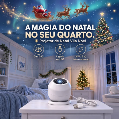 Projetor de Natal Trenó do Papai Noel —  Lançamento 2026 (PRÉ BLACK FRIDAY)