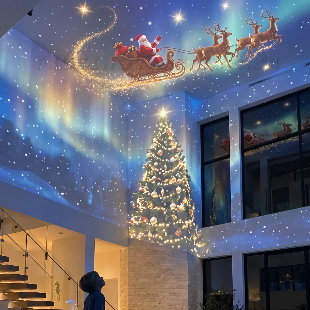 Projetor de Natal Trenó do Papai Noel —  Lançamento 2026 (PRÉ BLACK FRIDAY)