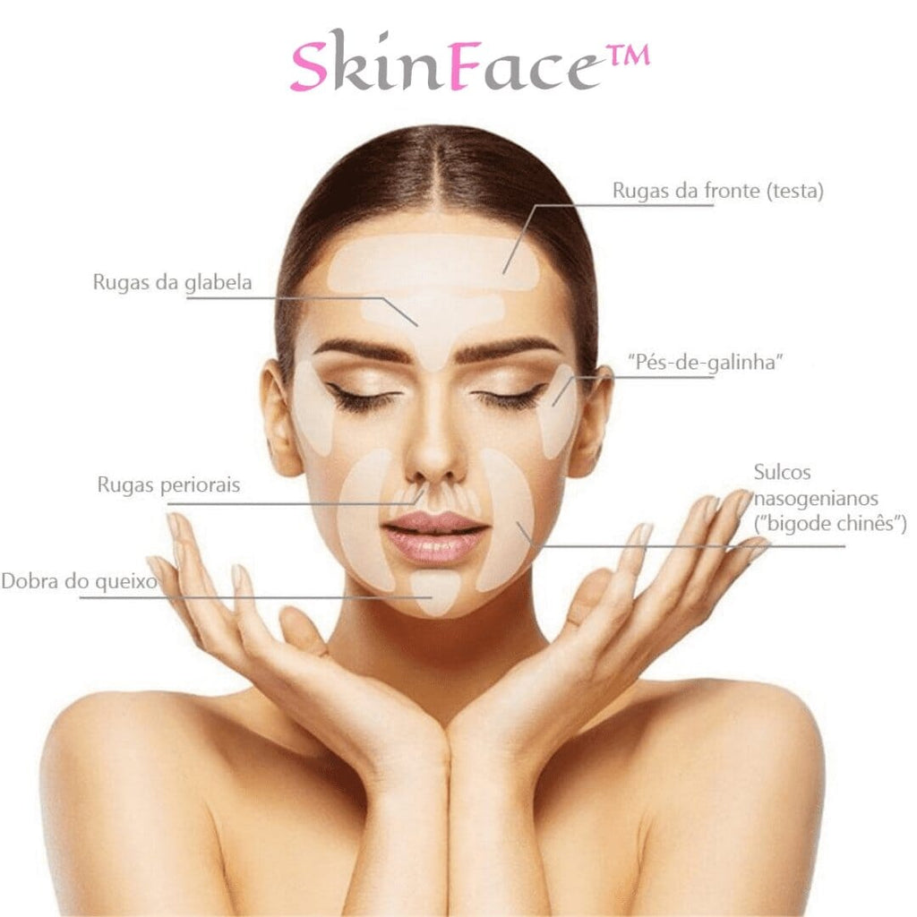 SkinFace™ - Adesivos de Silicone Rejuvenescedor Anti Rugas - True Inovare