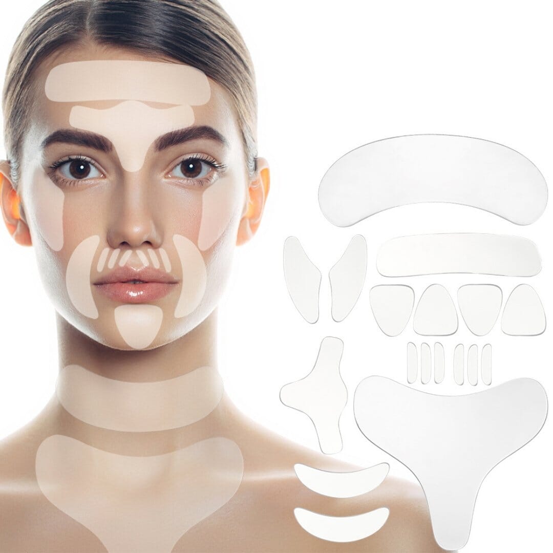 SkinFace™ - Adesivos de Silicone Rejuvenescedor Anti Rugas - True Inovare